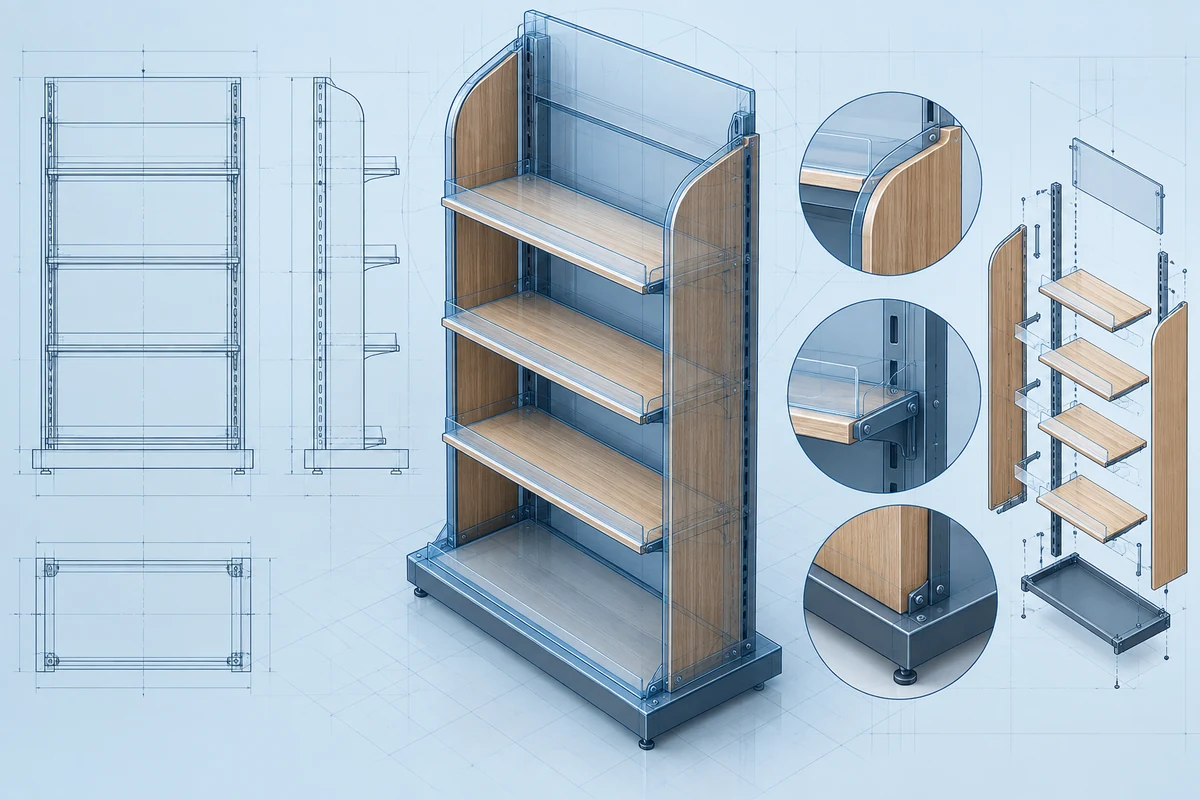 Manufacturing-ready POP display CAD model