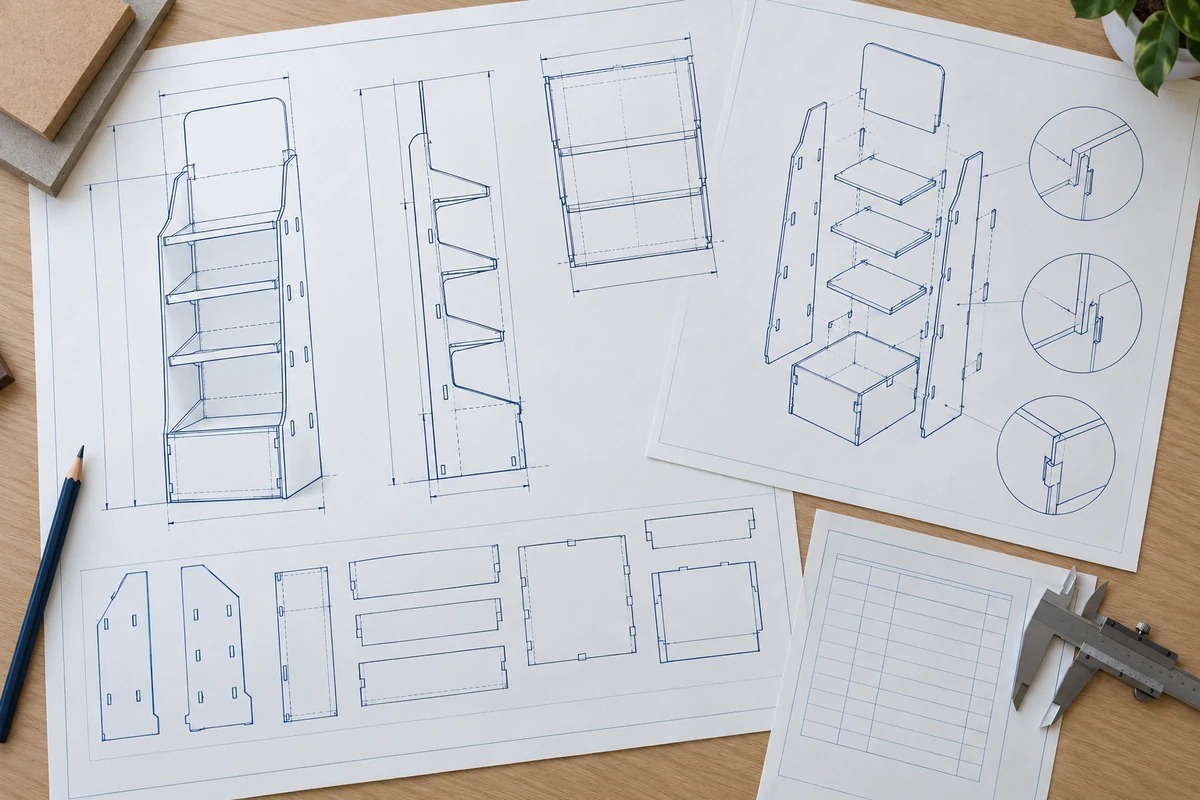 Detailed POP display production documentation